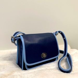 Coach Blue Turnlock Crossbody Bag